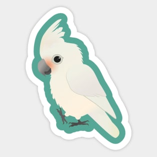 Goffin' s cockatoo digital illustration Sticker